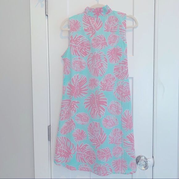 Haley & The Hound Sleeveless Pink & Turquoise Palm Dress Women’s Size M NWOT - Picture 3 of 11